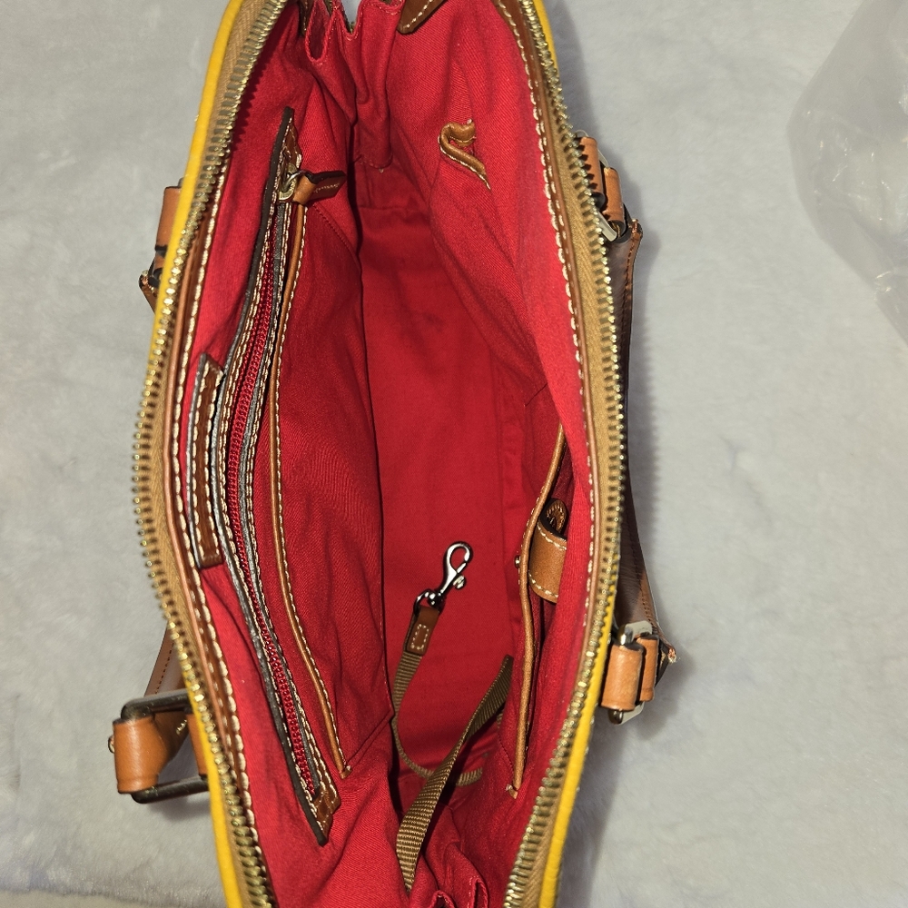 Dooney & Bourke Yellow Leather Satchel - Picture 13 of 14